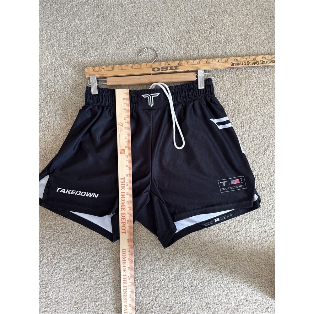 Takedown Shorts Black Solid 5” Inseam BJJ Wrestling Training | Men's Large - Picture 7 of 7